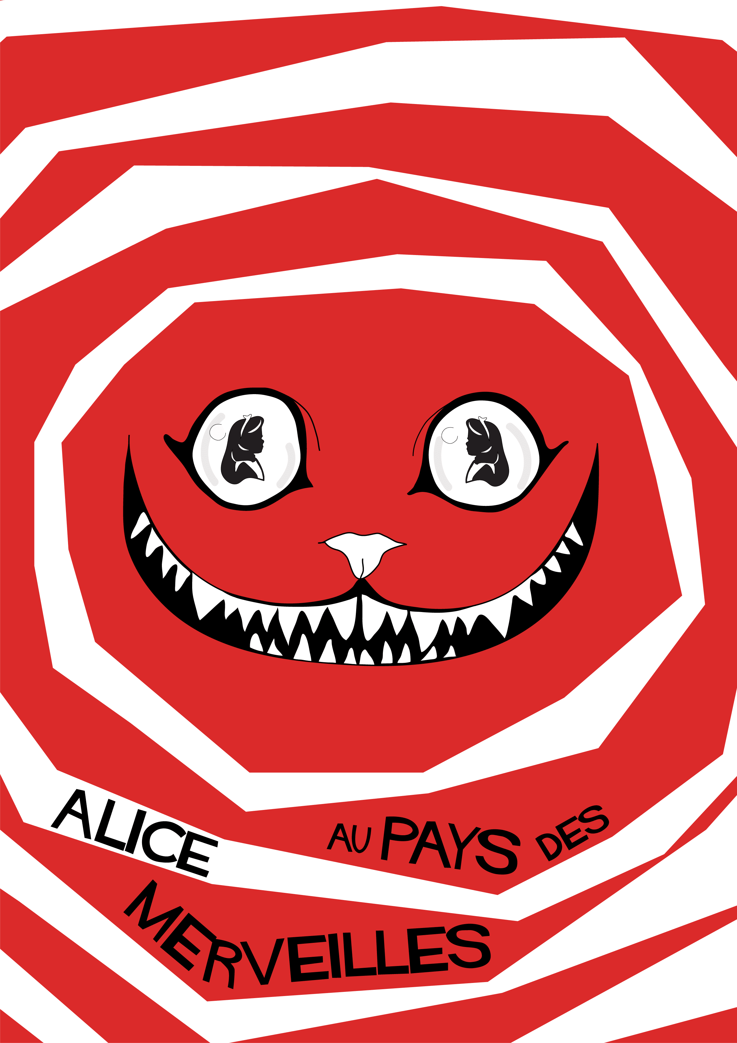 Poster d'Alice au pays des merveilles, façon Saul Bass